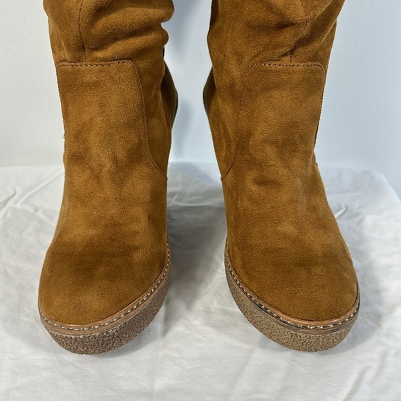 Bakers Furbee Boots Womens 9.5 Brown Faux Fur Faux Suede Wedge Platform … - Picture 3 of 16
